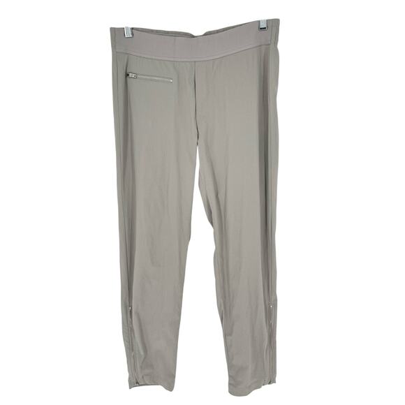 ATHLETA Womens Mod Trekkie Crop Woven Pull-On Zip Ankle Pants Grey Size 6 Active - Picture 2 of 9